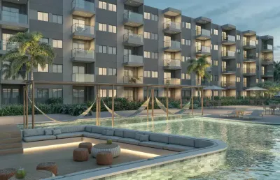 Costa dos coqueiros 2 quartos com 45m² e varanda na praia dos carneiros-ideal para morar ou investir
