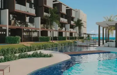 Cnn - naturê eco residência 2 quartos com cobertura privativa, piscina e vista em muro alto