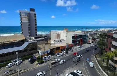 Cobertura duplex finamente decorada com vista mar total à venda na pituba - 2 quartos, piscina privativa e 86m²! porteira fechada.
