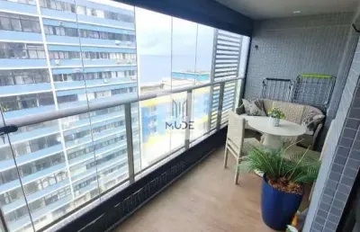 Smart farol da barra - apartamento de 1 quarto com suíte e 62m², 2 varandas com reike, vista mar - a venda na barra