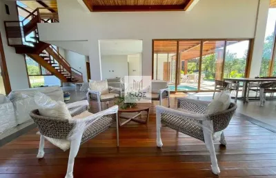 Imperdível casa de luxo em condomínio na av. do farol - açu da torre, mata de são joão-ba: 5 quartos, 5 suítes, 3 salas, 7 banheiros, 4 vagas - 254,53m²