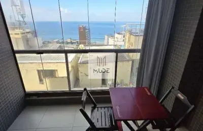 Barra premium studio de 1 quarto com suíte, 24m², vista mar - mobiliado e vaga fixa - localizado na barra, salvador-ba
