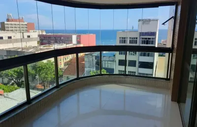 Palazzo versília, 1 quarto e sala com varanda e vista mar, à venda na barra.