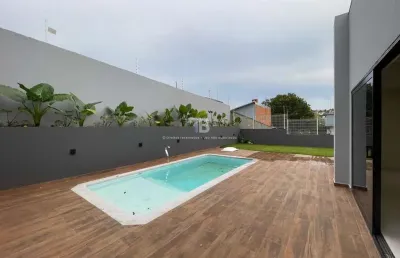 Casa de 3 quartos com piscina e churrasqueira em chapecó, sc