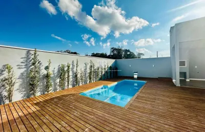 Casa nova com 3 quartos e piscina à venda no bairro jardim europa, chapecó