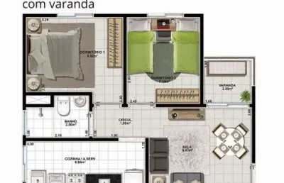 Apartamento com 2 quartos à venda na Rua Santa Luzia, 49, Residencial São Luis, Francisco Morato