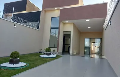Casa moderna com 2 suítes plenas + lavabo e espaço gourmet em aparecida de goiânia