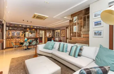 Casa em condomínio fechado com 4 quartos à venda na avenida otto niemeyer, 77, tristeza, porto alegre por r$ 1.990.000