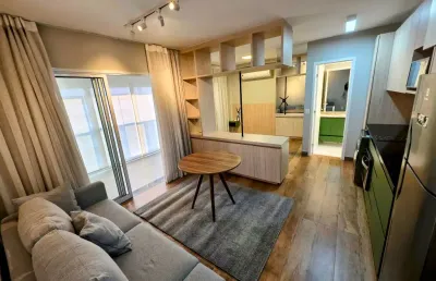 Lindo apartamento para alugar, totalmente mobilido, com 40 m2, com 1 quarto e 1 garagem - moema nobre - são paulo - sp