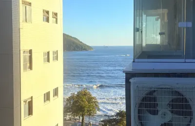 Vista ao mar 1 dormitório frente ao aquário,2wcs,porteira fechada