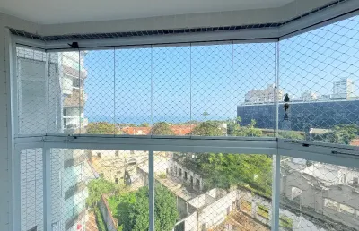 Vista ao mar aparecida 120m2, 1 vaga de garagem, 50 metros da praia