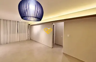 98m2 ,quadra da praia pompéia,2 dormitórios sendo 1 suíte+dep completa