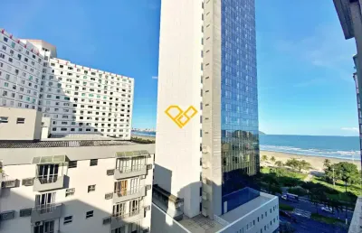 207²,vista ao mar,2 quartos sendo 1 suíte ,1 vaga - josé menino - santos