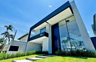 Casa nova a venda com 5 suítes no condomínio fechado jardim acapulco na praia do pernambuco guarujá sp