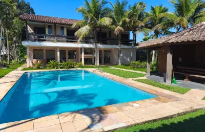 Casa a venda 7 dormitórios no condomínio fechado jardim acapulco na praia do pernambuco guarujá sp