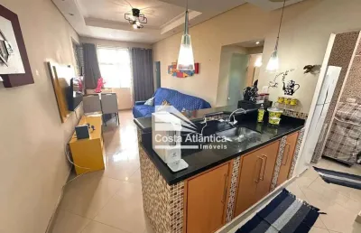 Apartamento com 1 dormitório à venda, 50 m² por r$ 385.000,00 - pitangueiras - guarujá/sp