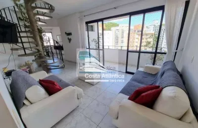 Cobertura com 4 dormitórios à venda, 300 m² por r$ 1.200.000,00 - pitangueiras - guarujá/sp