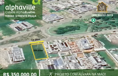 Lote frente praça na cidade alpha com alvara na mao - condominio terras 3! exclusivo!