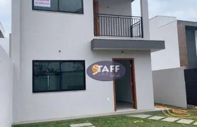 Casa com 3 dormitórios à venda, 130 m² por r$ 750.000 - parque burle - cabo frio/rj