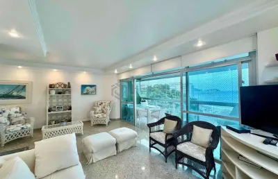 Apartamento frente mar com varanda, vista mar e lazer na praia das asturias, guaruja | hexus