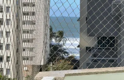 Apartamento com varanda e vista mar a uma quadra da praia das pitangueiras à venda, guarujá-sp.