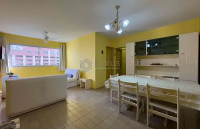 Apartamento com vista livre a uma quadra da praia das pitangueiras de 2 quartos com 2 vagas, guaruj