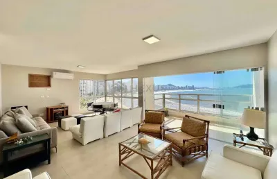 Apartamento frente mar, reformado, varanda, praia das asturias, guaruja | hexus