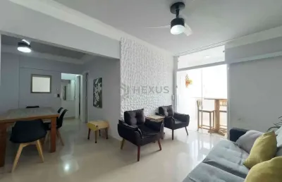 Apartamento com varanda e vista mar a uma quadra da praia das pitangueiras de 2 quartos (1 suíte) c