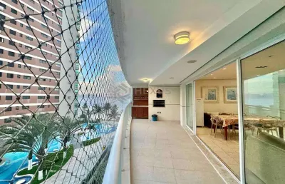 Apartamento à venda na praia das astúrias na beira mar com varanda gourmet , 3 suítes e 2 vagas.