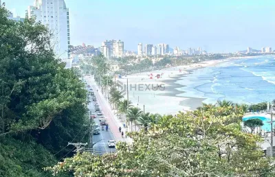 Apartamento com varanda e vista mar na quadra mar da praia das pitangueiras, guarujá-sp - 3 quartos