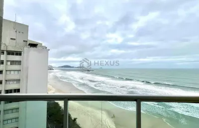 Apartamento frente mar com varanda na praia das pitangueiras, guaruja | hexus