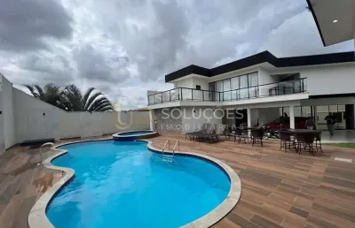 Condomínio residêncial village - casa 5 suítes, cozinha planejada + piscina c/ hidro | condomínio village, águas claras (escriturada c/ habite-se)