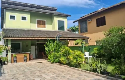 Casa em condomínio para locação em guarujá, praia do pernambuco, 4 dormitórios, 4 suítes, 6 banheiros, 6 vagas