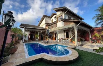 Casa para venda em guarujá, praia do pernambuco, 5 dormitórios, 4 suítes, 5 banheiros, 2 vagas