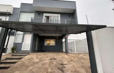 Sobrado semi mobiliado no igara com 3 dormitórios/suíte bairro igara