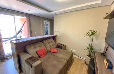 Apartamento semi-mobiliado com 02 dormitórios,sacada e uma vaga de garagem no bairro fátima