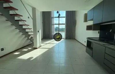 Apartamento studio com pé direito duplo alto padrão com 02 vagas em santa lucia