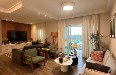 Lindo apartamento no resort tamboré, pronto para morar. vista livre,  condomínio clube.