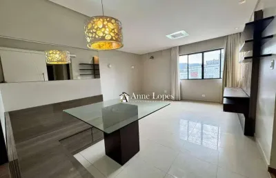 Locação! a 3 quadras da praia, andar alto vista livre!santos, lazer e vaga demarcada