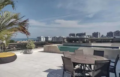 Cobertura com 3 quartos à venda na rua jornalista pierre plancher, barra da tijuca, rio de janeiro, 400 m2 por r$ 4.590.000