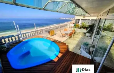 Cobertura com 4 quartos à venda na avenida atlântica, copacabana, rio de janeiro, 400 m2 por r$ 9.590.000