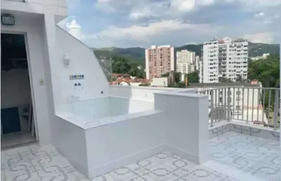 Cobertura com 3 quartos à venda na avenida geremário dantas, pechincha, rio de janeiro, 195 m2 por r$ 650.000
