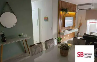 Apartamento com 2 dormitórios à venda, 70 m² por r$ 480.000,00 - encruzilhada - santos/sp