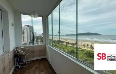 Vista mar apartamento com 2 dormitórios à venda, 127 m² por r$ 780.000 - josé menino - santos/sp