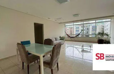 Apartamento com 3 dormitórios à venda, 171 m² - gonzaga - santos/sp