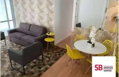 Apartamento com 2 dormitórios à venda, 80 m² - gonzaga - santos/sp