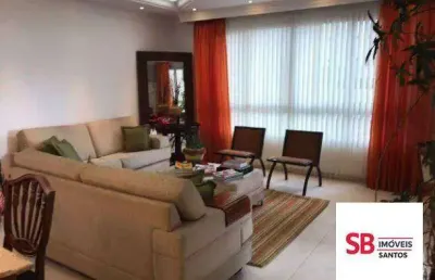 Apartamento com 3 dormitórios à venda, 209 m² - embaré - santos/sp