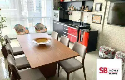 Apartamento com 3 dormitórios à venda, 129 m² - aparecida - santos/sp