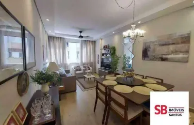 Apartamento com 3 dormitórios à venda, 116 m² por r$ 770.000,00 - boqueirão - santos/sp