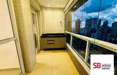 Apartamento com 1 dormitório à venda, 60 m² por r$ 720.000,00 - boqueirão - santos/sp